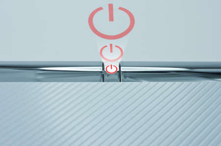 The power button ,concept creative for helpの写真素材