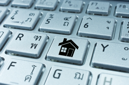 Just click the button to create the home you have ,concept creative .の写真素材