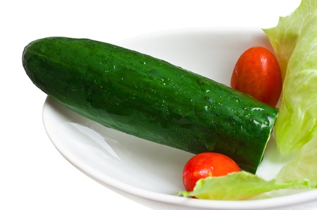 Cucumber, tomato, red cabbage and put a the penis  Concept by sex の写真素材