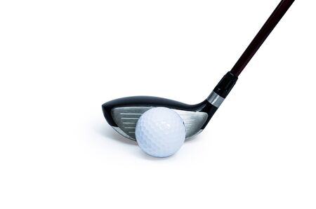 Modern golf club isolated on white background.の写真素材