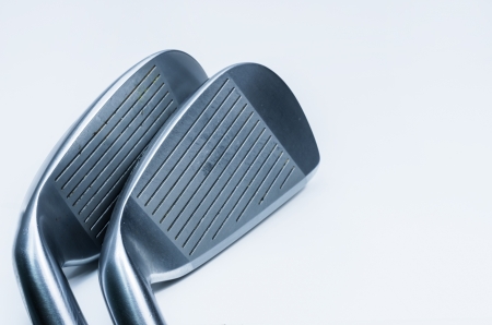 Modern golf club isolated on white background.の写真素材