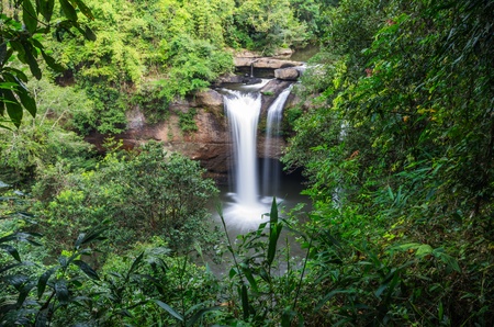 Waterfall in Khao Yai National Park, Thailand.の写真素材