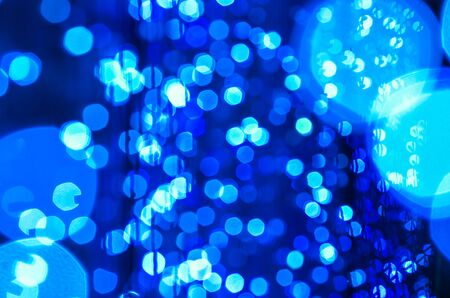 Abstract decorated in Christmas lights at night.の写真素材