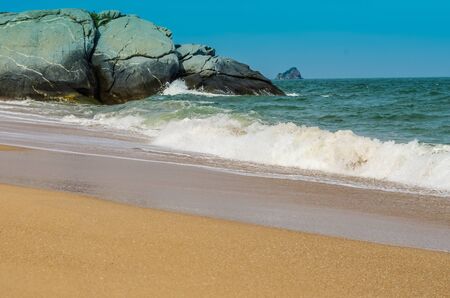 Rocks by the ocean. Used for the background.の写真素材