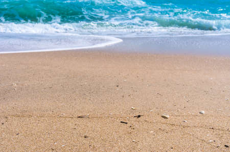 Tropical beach and sea for a backdrop.の写真素材
