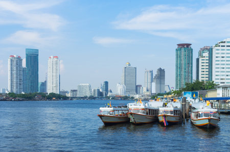 Express kind of boat. Chao Phraya river in Bangkok