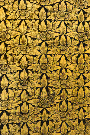 Line drawing golden flower. For background, the public domain.の写真素材