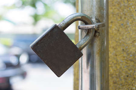 Old lock to lock with the ear hook.の写真素材