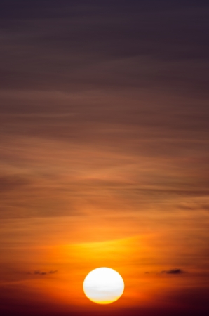 Bright orange and yellow colors sunset skyの写真素材