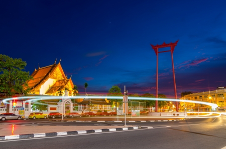 BANGKOK, THAILAND-MAY 12:The Giant Swing, is a religious structure in Bangkok on May 12 ,2013 in Bangkok, Thailand.のeditorial素材