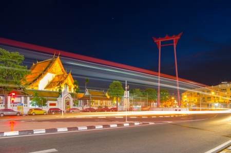 BANGKOK, THAILAND-MAY 12:The Giant Swing, is a religious structure in Bangkok on May 12 ,2013 in Bangkok, Thailand.のeditorial素材