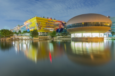 BANGKOK, THAILAND-MAY 25:The Government Complex Commemorating , His Majesty The Kings 80th Birthday Anniversary, 5th December, B.E.2550 (2007) on May 25 ,2013 in Bangkok, Thailand.のeditorial素材