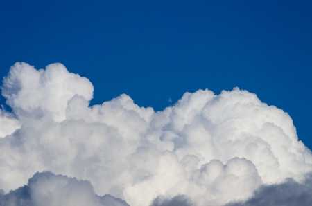 Beautiful background of blue sky with white clouds.の写真素材