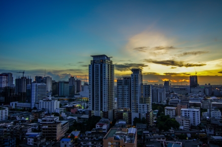 View of the Bangkok in the evening.の写真素材