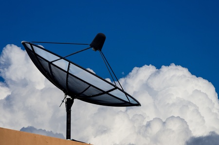 Satellite dish for communication. Network technology.の写真素材