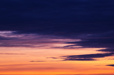 Sky during sunset. Emphasize the textured clouds.の写真素材