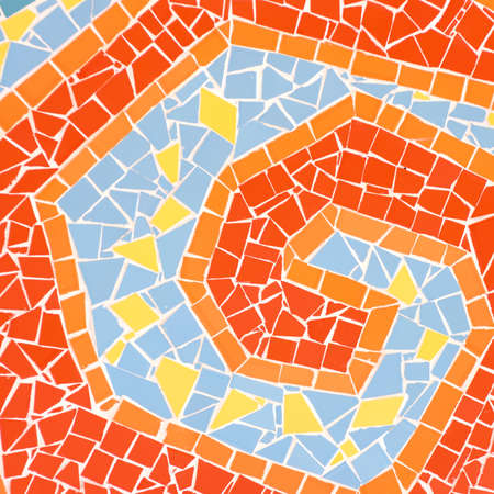 Mosaic on the wall. For background and texture.の写真素材