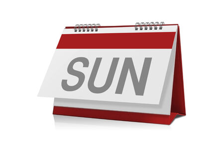 Calendar of sundays  is empty Isolated on white background の写真素材