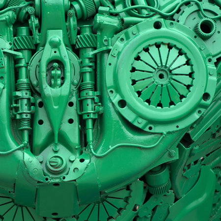 Engine parts. That make up the art For background and texture.