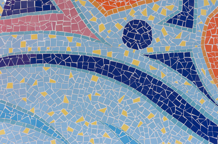 Mosaic on the wall. For background and texture.の写真素材