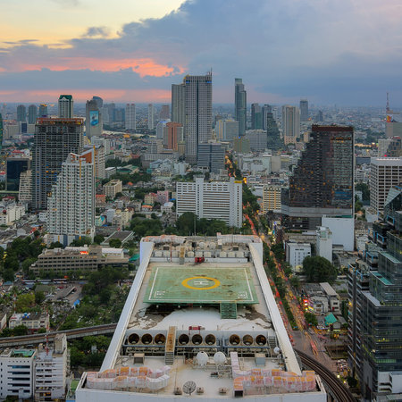 Modern building scenery the business district skyline.