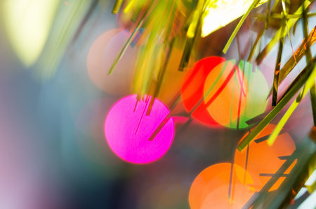 Blurred abstract background lights, beautiful Christmas.