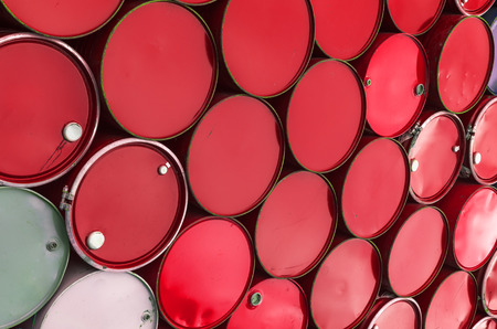 Stacks of old oil tanks for background and texture.の写真素材