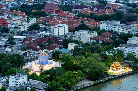 Phra Sumen Fort bird's eye view while being repaired.の写真素材