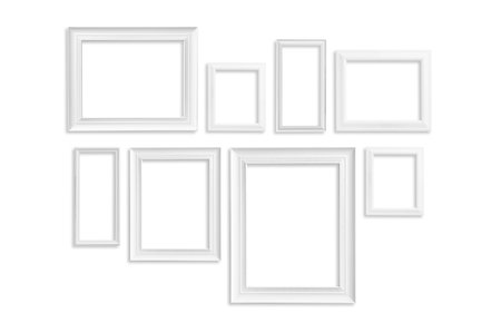 White frame isolated on white background with clipping path.