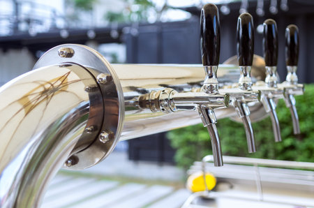 Beer Dispenser Accessories Focus on the front of the dispenser.の写真素材
