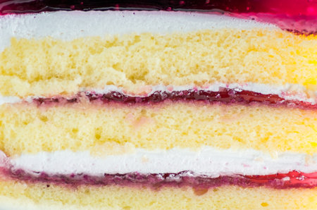 Cross-sectional images of desserts blueberry cheesecake for texture and background.