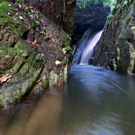 Beautiful Deep Forest waterfall Krok I Dok, Saraburi, Thailand.