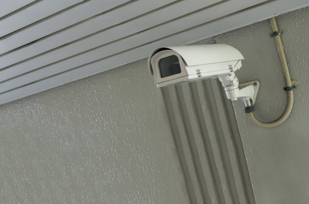 CCTV cameras recorded a white movement. Mounted on top of the walkway.