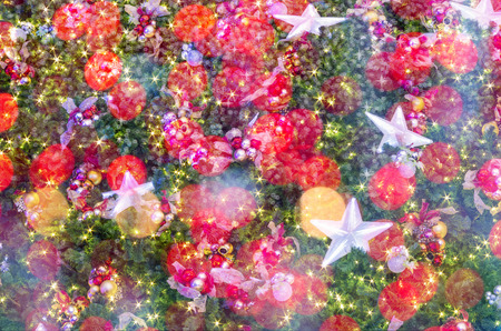 Blurred abstract background lights, beautiful Christmas for background.の写真素材