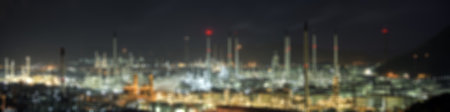 Blurred lights from the top view of oil refinery.