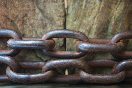 Metal chain decor for background.