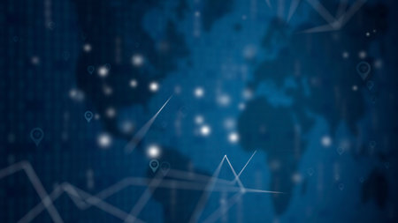 Abstract Blue Technology Background. Binary Computer Code. Programming / Coding / Hacker concept....