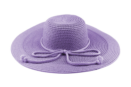 Elegant woman hat or Large summer straw hat isolated on white background.の写真素材