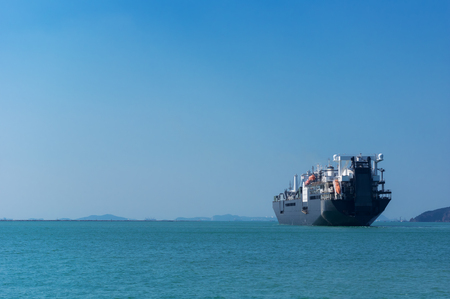 Logistics and transportation of International Container Cargo ship in the ocean, import, export, logistics and Freight Transportation, Shipping.の写真素材