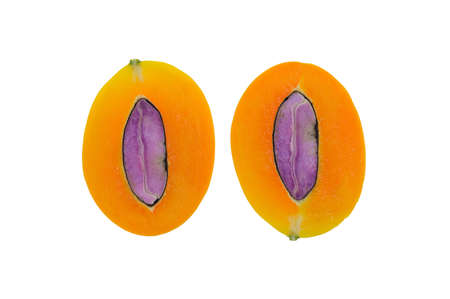 Maprang is the name of a tropical fruit in the family. Anacardiaceae (Same family as mango, olive, etc.) originated in Southeast Asia, Marian Plum, Plum Mango (Bouea macrophylla Griffith).の写真素材