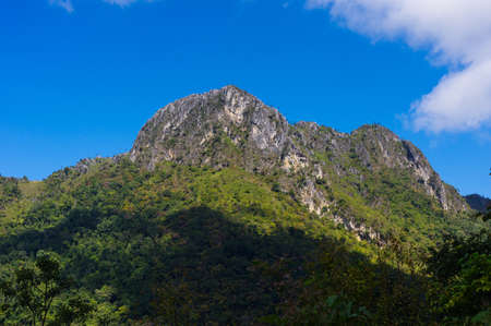 The view on the way up to Doi Luang Chiang Dao, Chiang Mai, Thailand.の写真素材