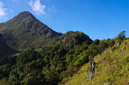 The view on the way up to Doi Luang Chiang Dao, Chiang Mai, Thailand.の写真素材