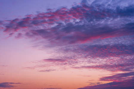 Beautiful red clouds and morning sky cloudscape. Pang Puai, Mae Moh, Lampang, Thailand.の写真素材