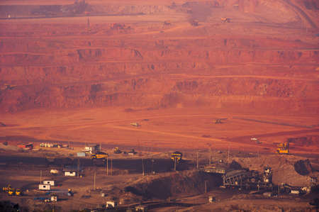 Large machinery and vehicles Mining and transporting coal from mines to generate electricity. Mae Moh Coal Power Plant, Lampangの写真素材