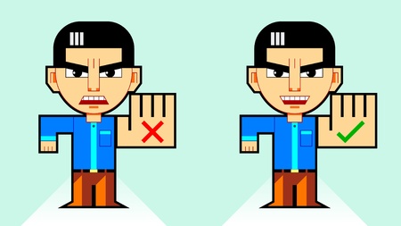 Tell you Wrong or Rightのイラスト素材