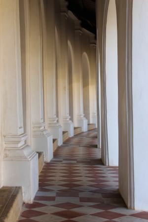 Embrasure in the templeの写真素材