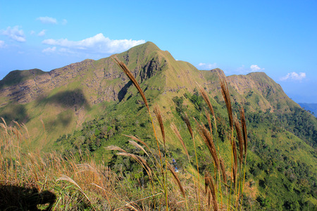Elephant mountain Thong Pha Phum district Kanchanaburi Province in Thailand.の写真素材