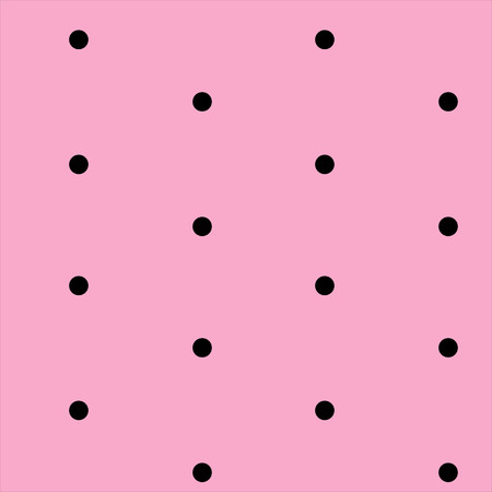 Black dots on pink background seamless pattern vector illustration.のイラスト素材
