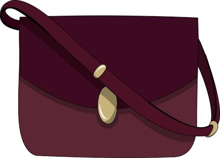 Red currant ladies bag in cartoon illustration.のイラスト素材