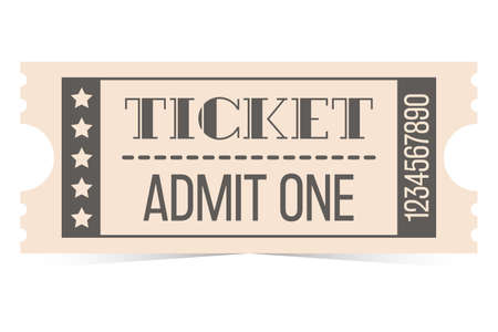 Retro cinema or movie, theater, circus ticketのイラスト素材